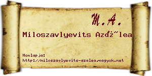 Miloszavlyevits Azálea névjegykártya